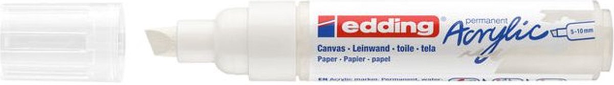 Acrylmarker edding e-5000 breed verkeerswit | 1 stuk | 5 stuks